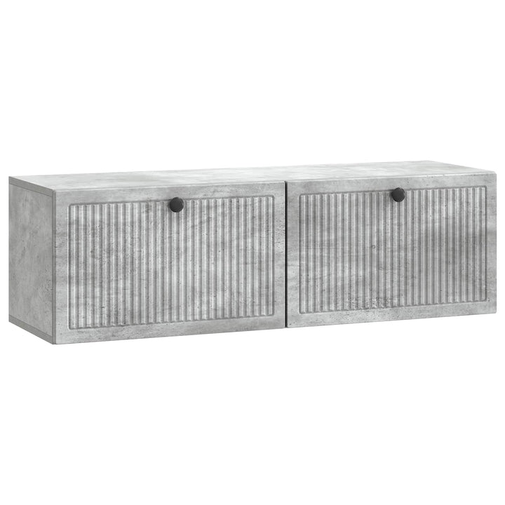 Væghængt TV-skab Betongrå 98 x 31 x 30 cm Konstrueret træ