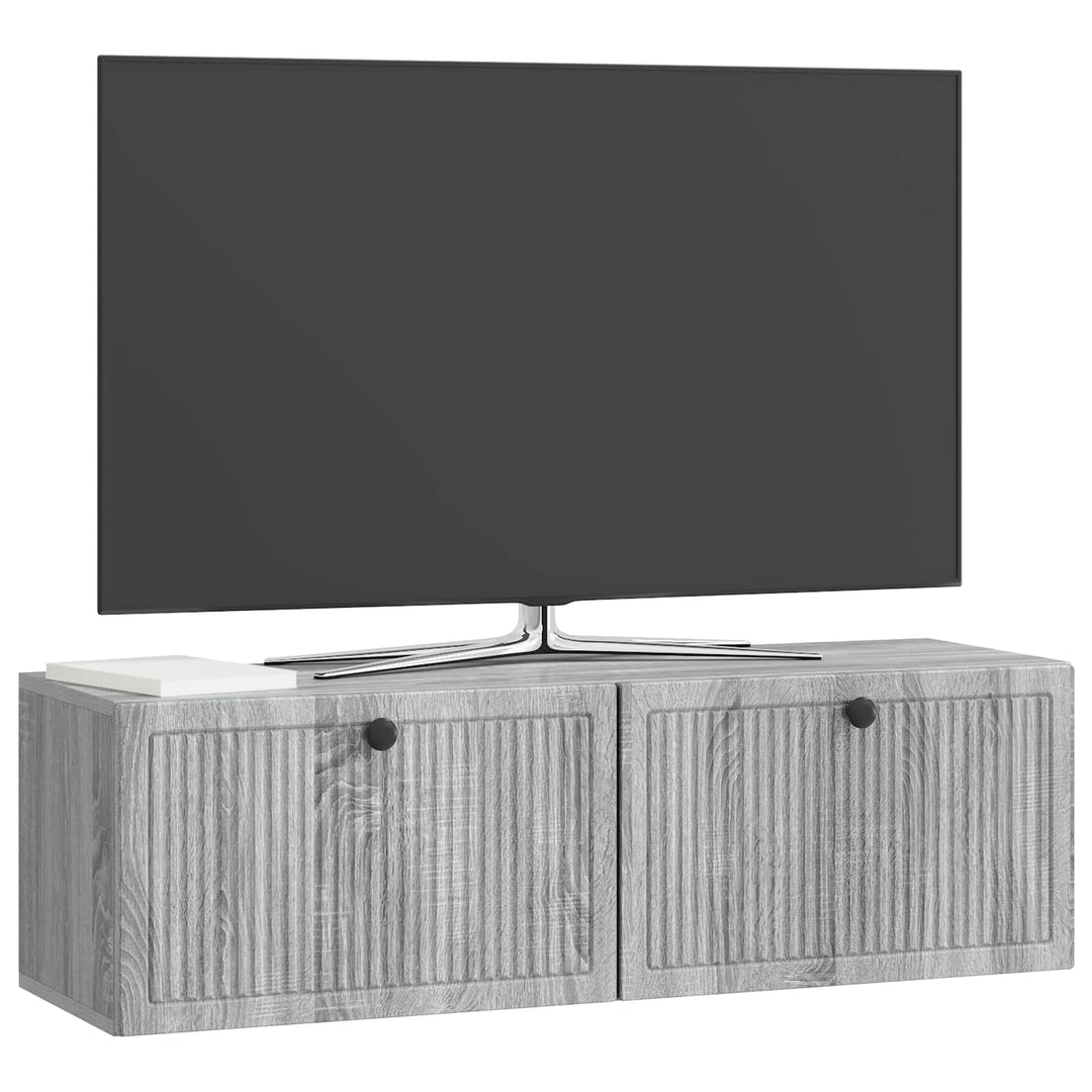 Væghængt TV-skab Grå sonoma-eg 98 x 31 x 30 cm Konstrueret træ