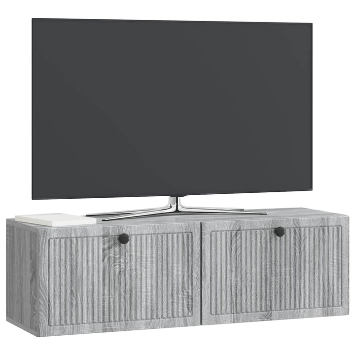 Væghængt TV-skab Grå sonoma-eg 98 x 31 x 30 cm Konstrueret træ