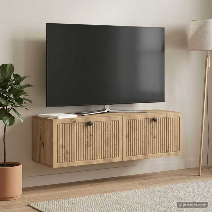 Væghængt TV-skab 98 x 31 x 30 cm Artisan-eg Konstrueret træ
