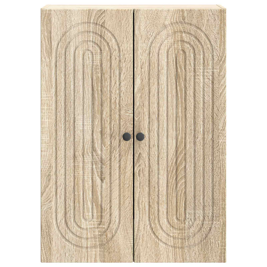 Vægmonteret skab Sonoma-eg 66 x 34,5 x 90 cm Konstrueret træ