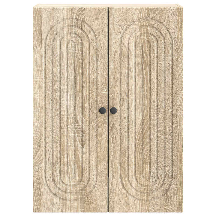 Vægmonteret skab Sonoma-eg 66 x 34,5 x 90 cm Konstrueret træ