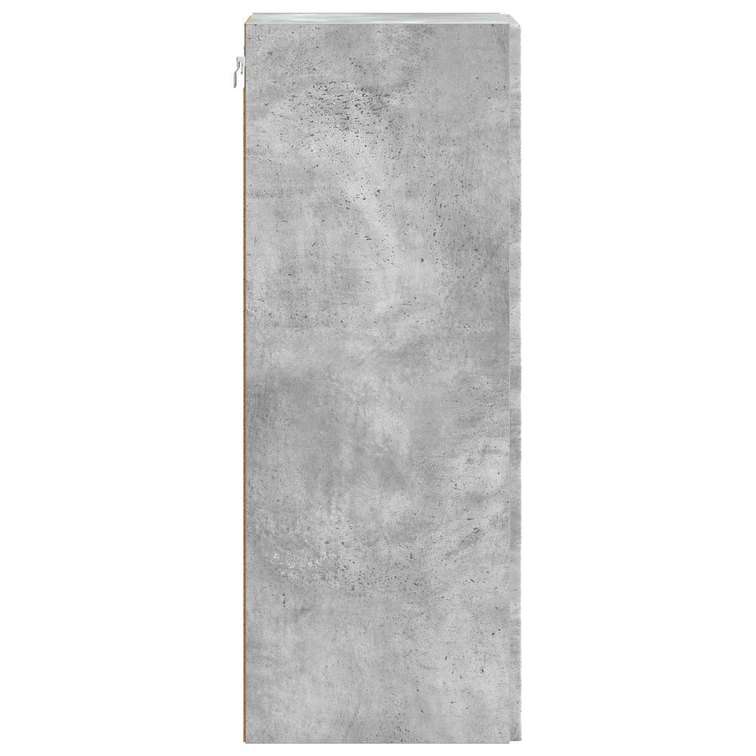 Vægmonteret skab Betongrå 66 x 34,5 x 90 cm Konstrueret træ