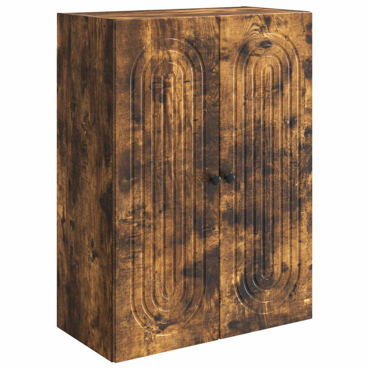 Vægmonteret skab Røget eg 66 x 34,5 x 90 cm Konstrueret træ