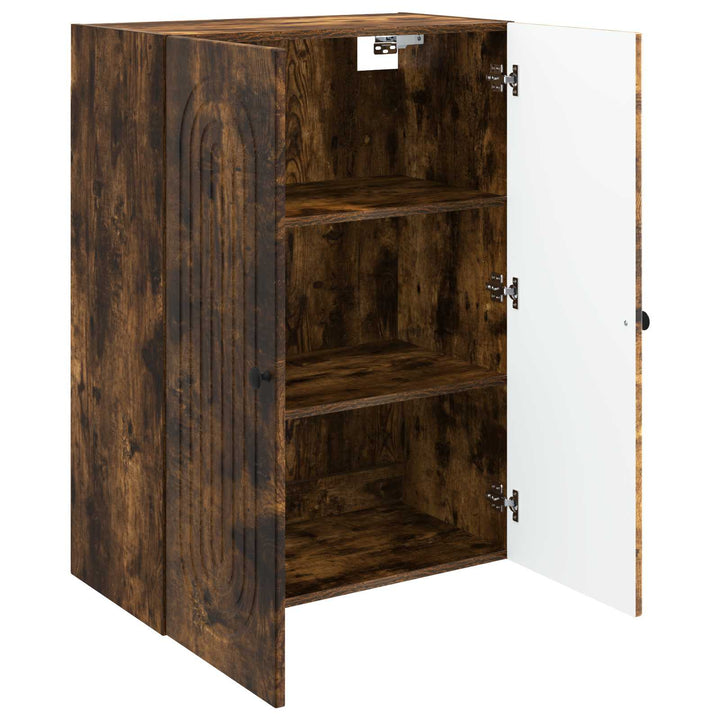 Vægmonteret skab Røget eg 66 x 34,5 x 90 cm Konstrueret træ