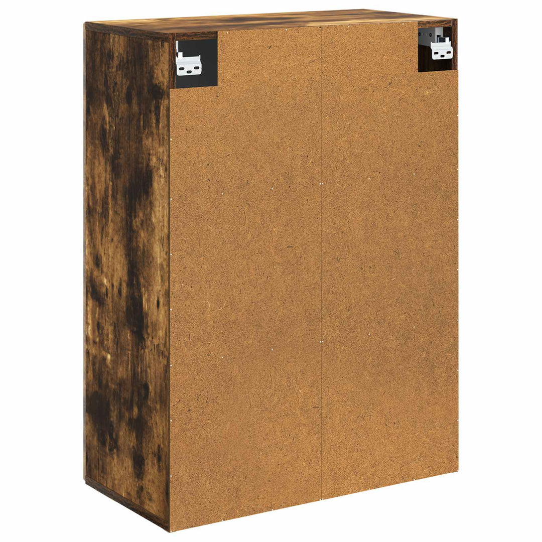 Vægmonteret skab Røget eg 66 x 34,5 x 90 cm Konstrueret træ