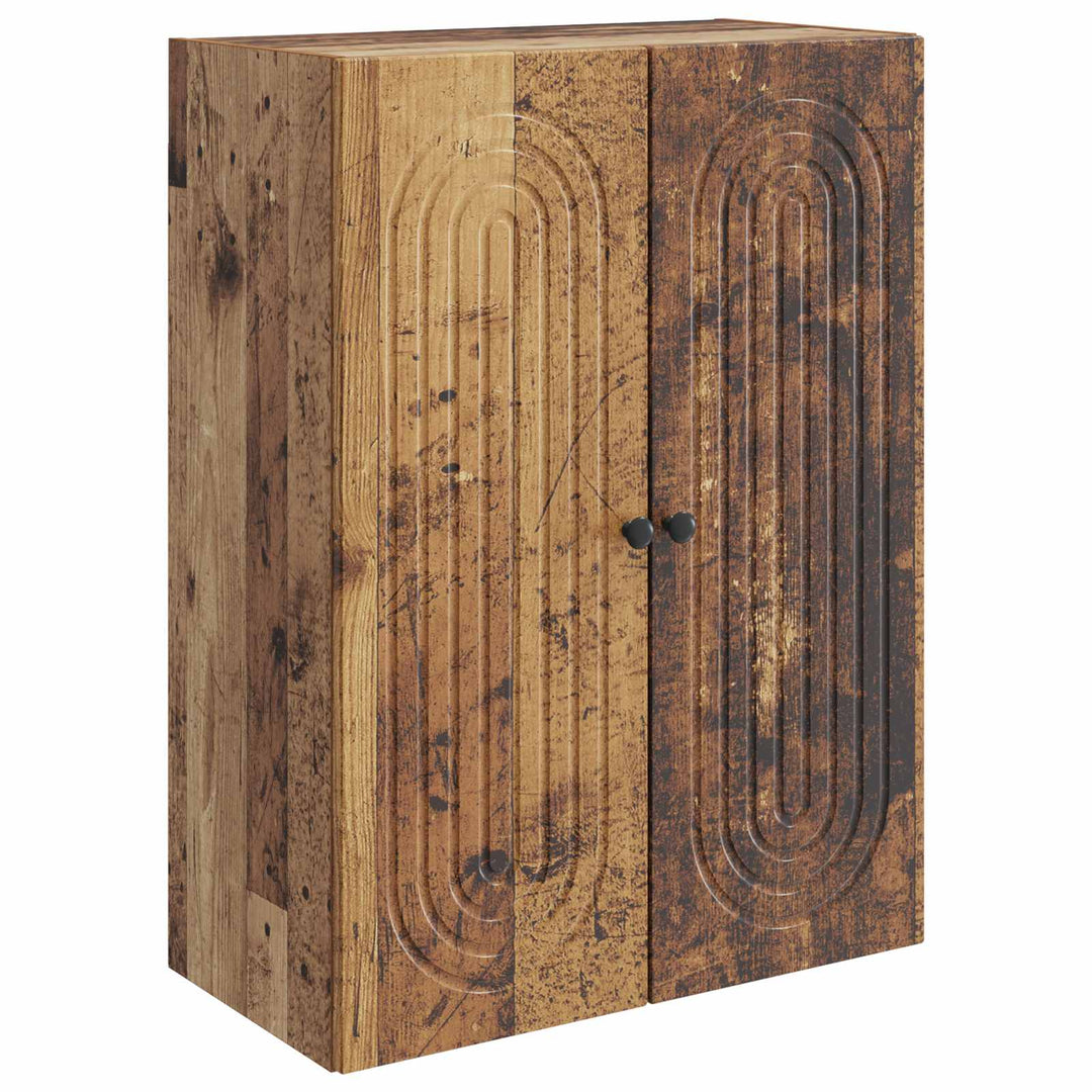 Vægmonteret skab Gammelt træ 66 x 34,5 x 90 cm Konstrueret træ