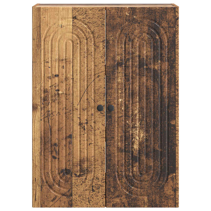 Vægmonteret skab Gammelt træ 66 x 34,5 x 90 cm Konstrueret træ