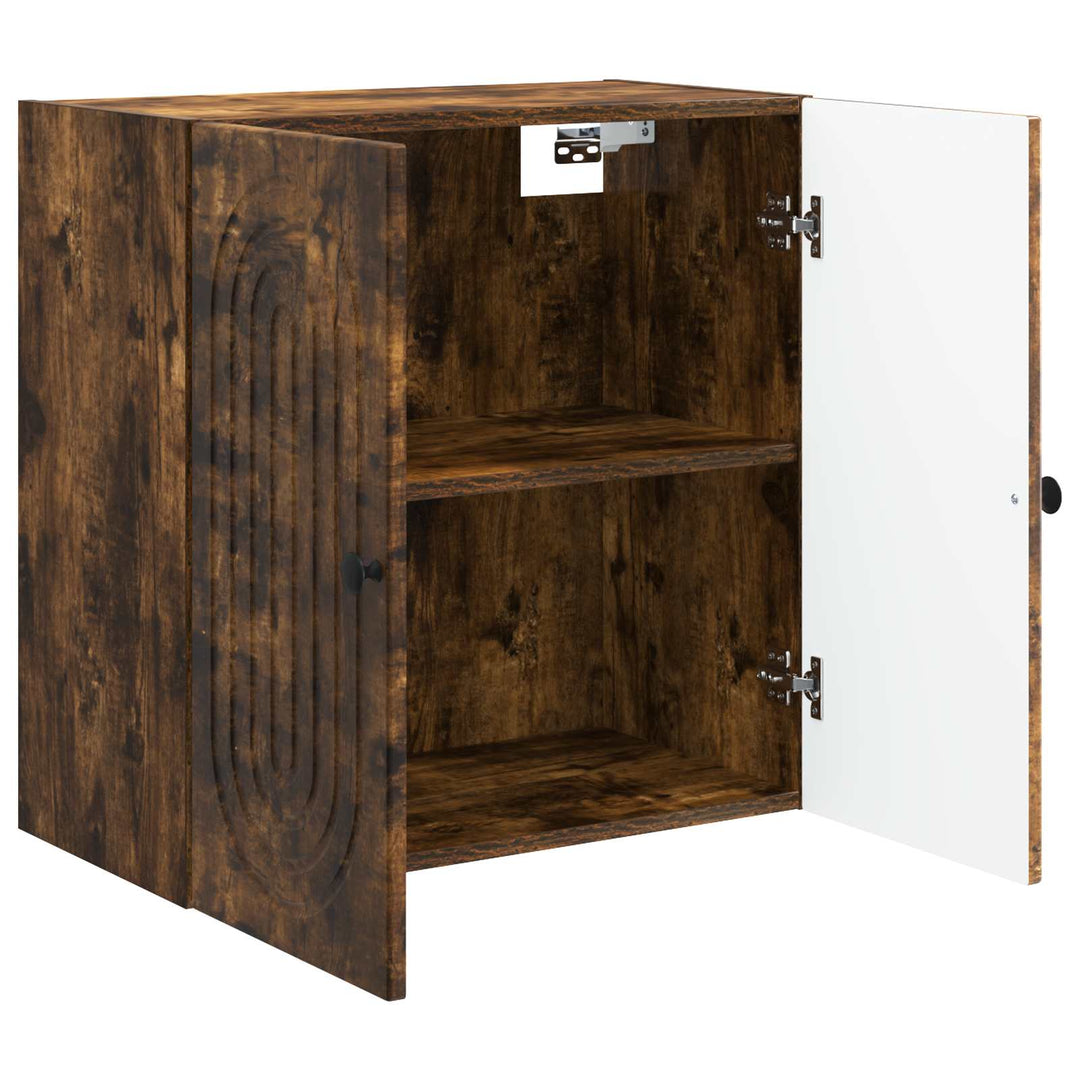 Vægmonteret skab 59 x 31 x 60 cm Konstrueret træ Røget eg