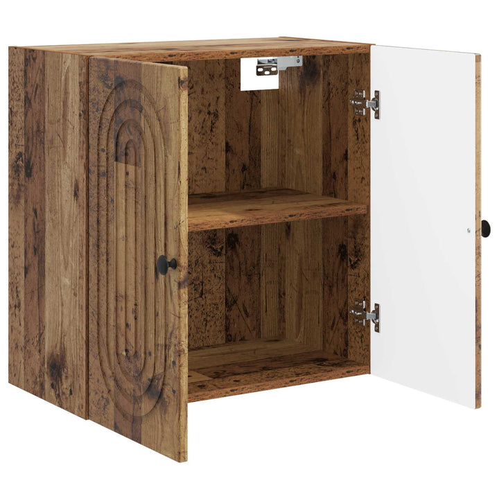 Vægmonteret skab Gammelt træ 59 x 31 x 60 cm Konstrueret træ