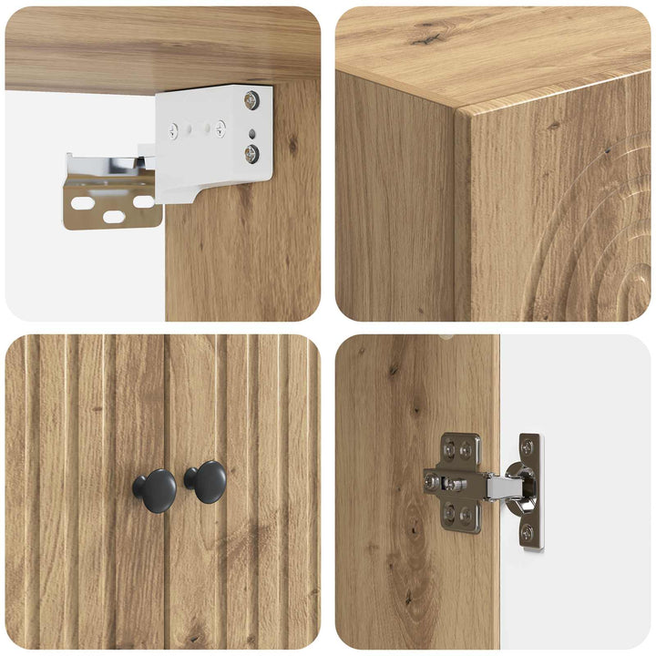 Vægmonteret skab Artisan-eg 59 x 31 x 60 cm Konstrueret træ