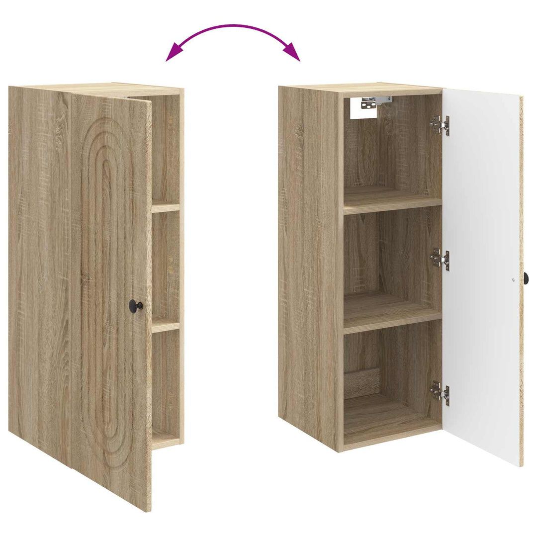 Vægmonteret skab Sonoma-eg 33 x 34,5 x 90 cm Konstrueret træ