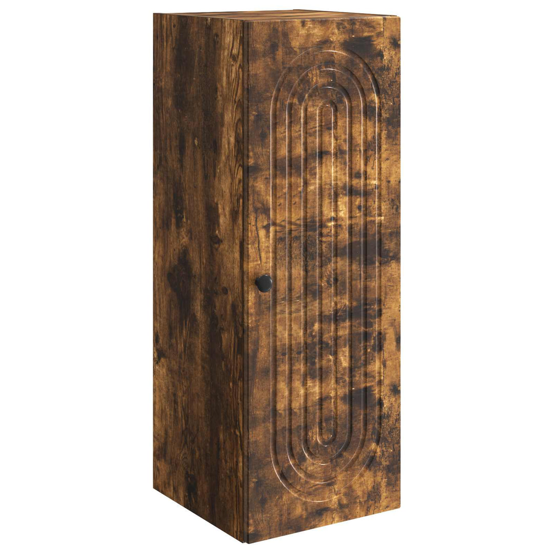 Vægmonteret skab Røget eg 33 x 34,5 x 90 cm Konstrueret træ