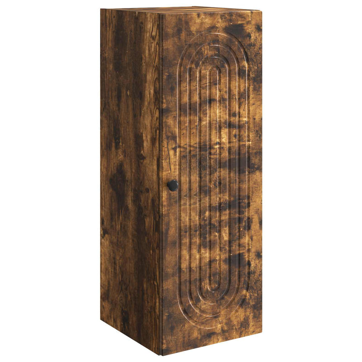 Vægmonteret skab Røget eg 33 x 34,5 x 90 cm Konstrueret træ