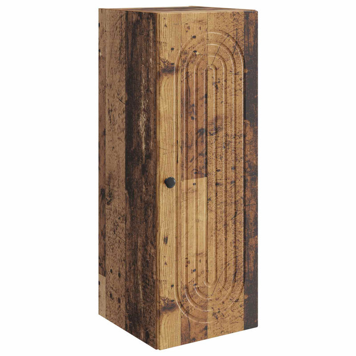 Vægmonteret skab Gammelt træ 33 x 34,5 x 90 cm Konstrueret træ