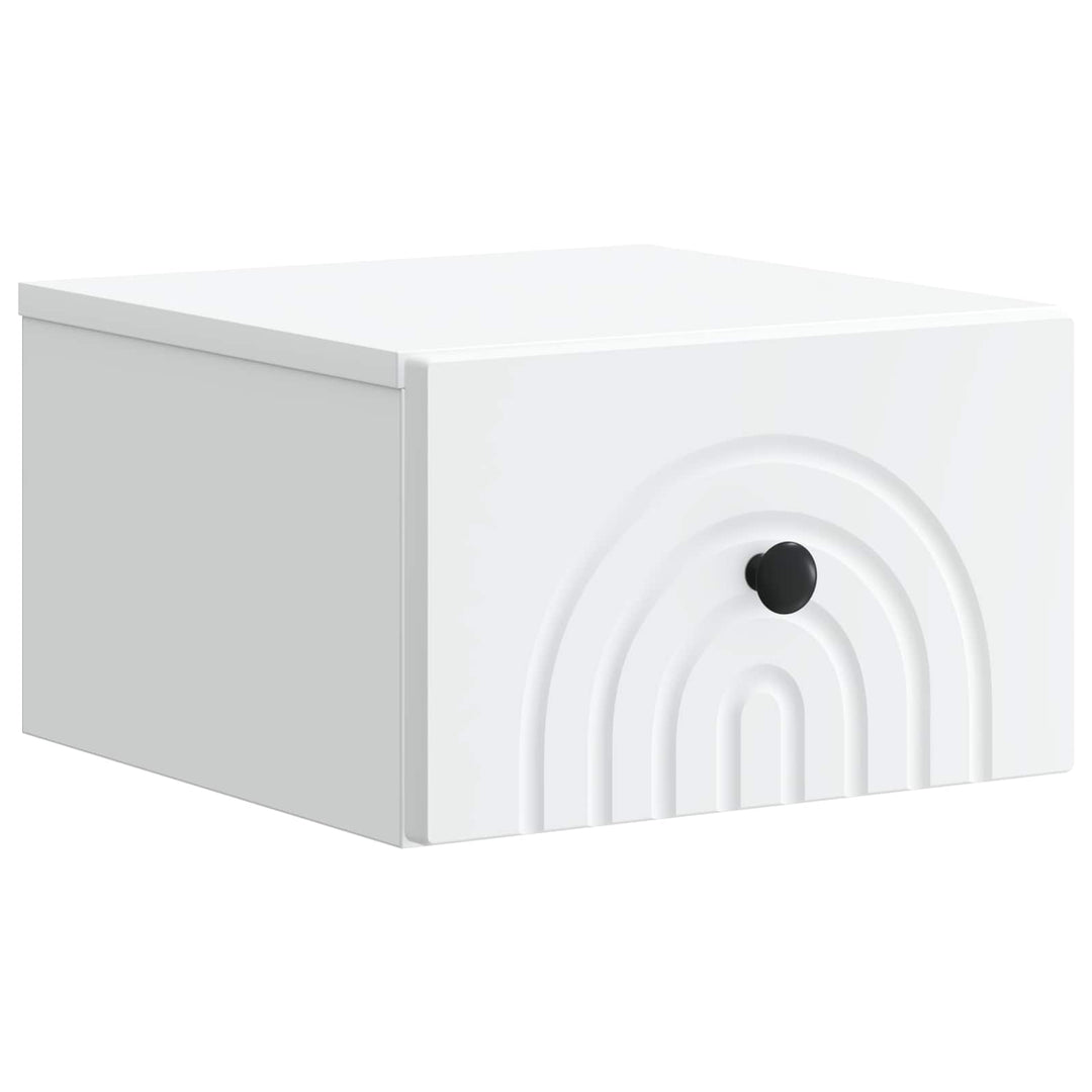 Væghængt Natbord 2 pcs Hvid 33 x 34,5 x 20 cm Konstrueret træ