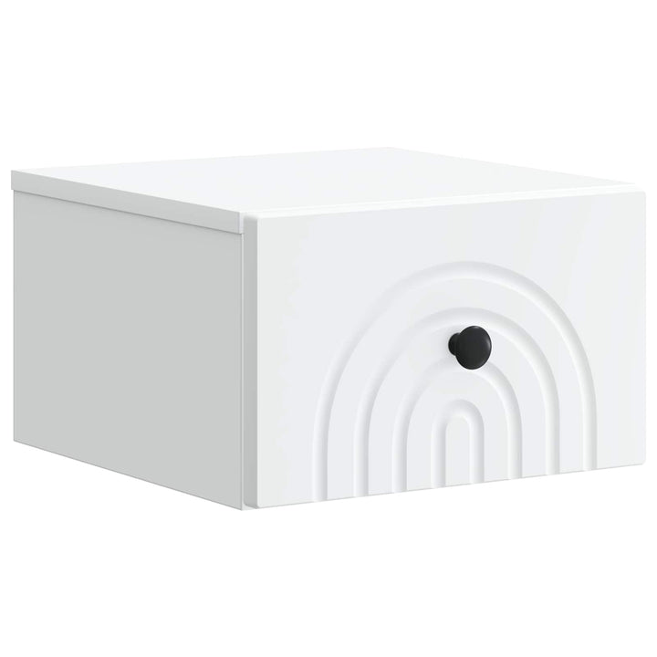 Væghængt Natbord 2 pcs Hvid 33 x 34,5 x 20 cm Konstrueret træ