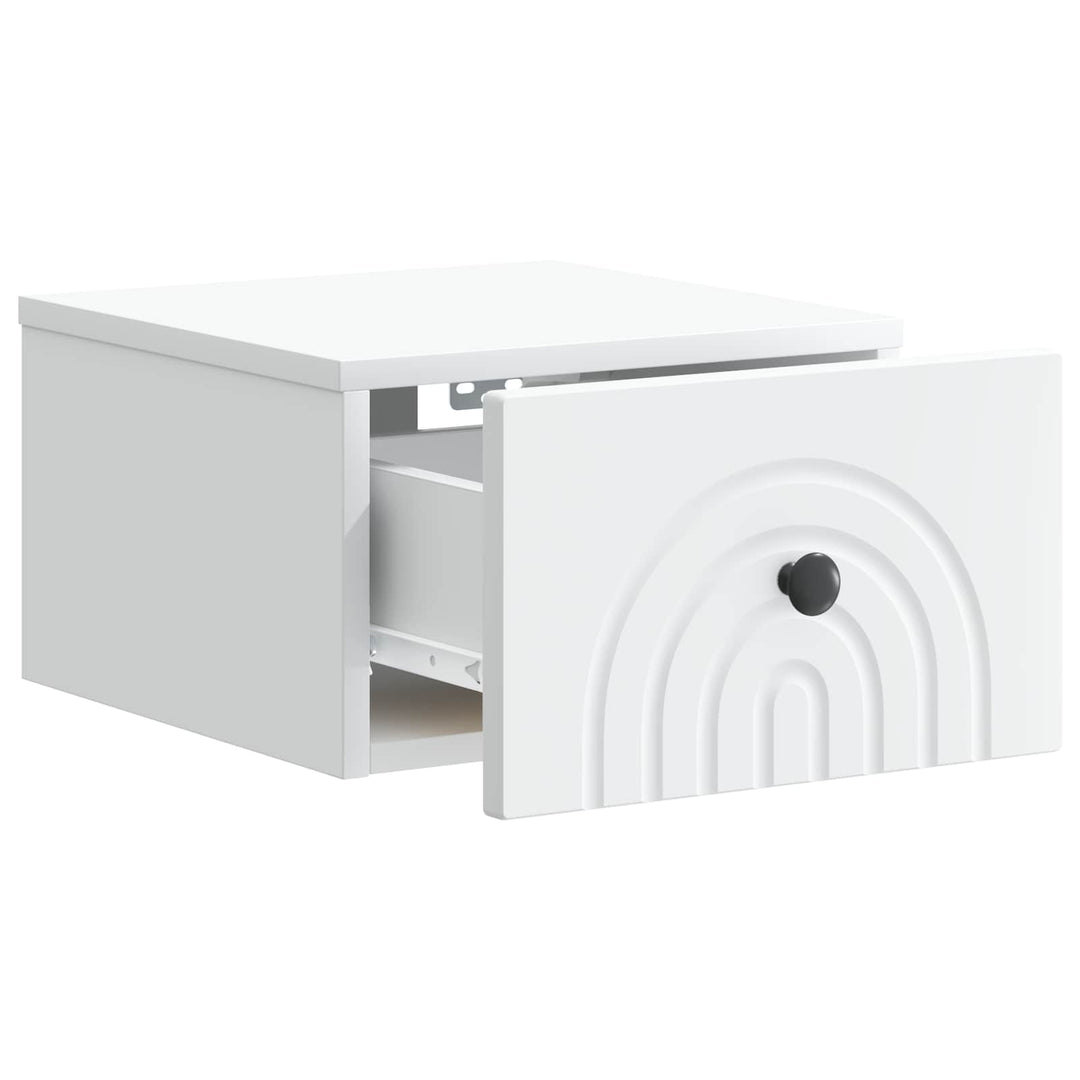 Væghængt Natbord 2 pcs Hvid 33 x 34,5 x 20 cm Konstrueret træ