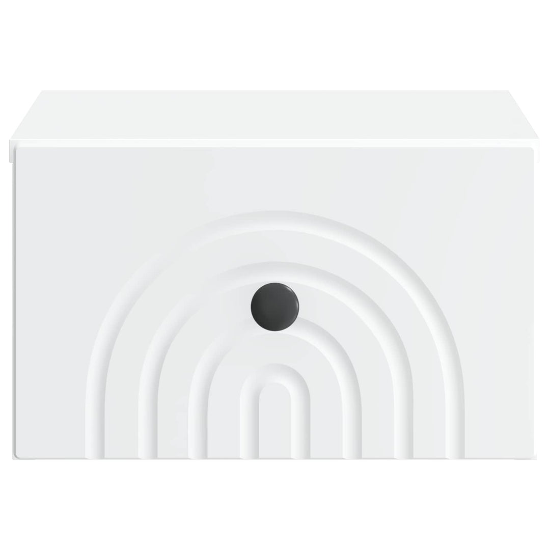 Væghængt Natbord 2 pcs Hvid 33 x 34,5 x 20 cm Konstrueret træ