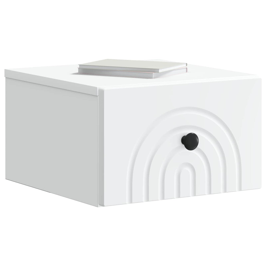 Væghængt Natbord 2 pcs Hvid 33 x 34,5 x 20 cm Konstrueret træ