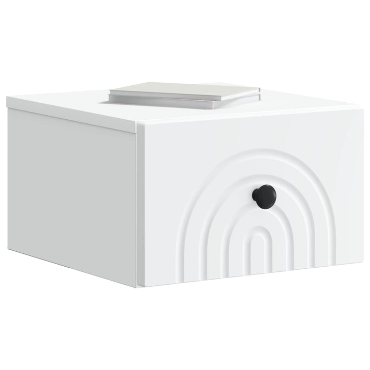Væghængt Natbord 2 pcs Hvid 33 x 34,5 x 20 cm Konstrueret træ