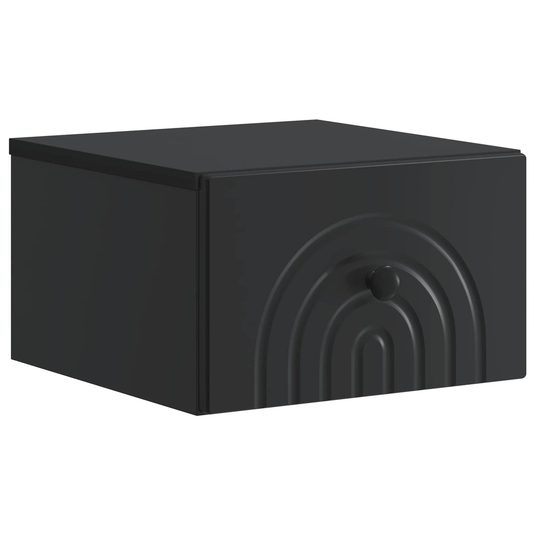 Væghængt Natbord 2 pcs Sort 33 x 34,5 x 20 cm Konstrueret træ