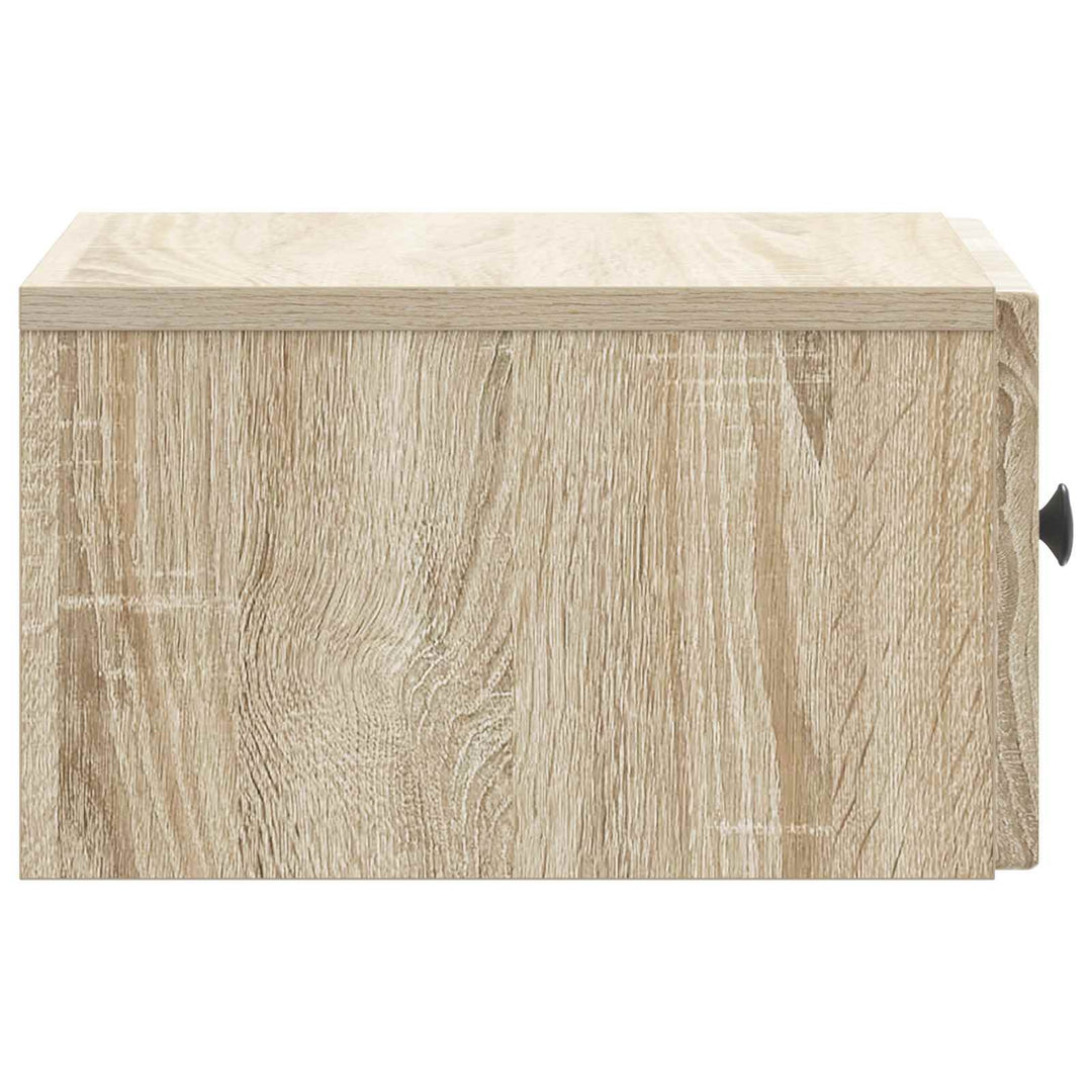 Væghængt Natbord med skuffe 2 pcs Sonoma-eg 33 x 34,5 x 20 cm