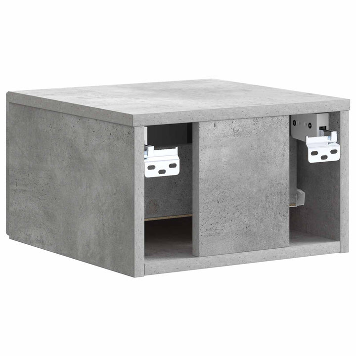 Væghængt Natbord Betongrå 33 x 34,5 x 20 cm Konstrueret træ