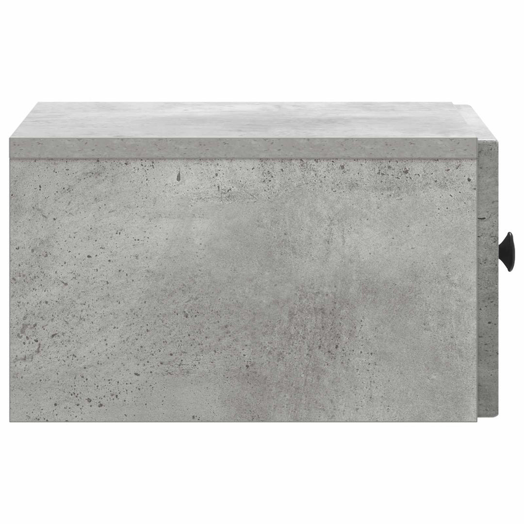 Væghængt Natbord Betongrå 33 x 34,5 x 20 cm Konstrueret træ