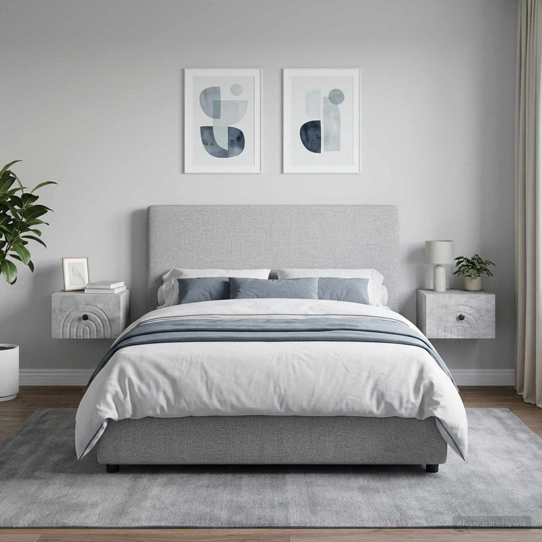 Væghængt Natbord med skuffe 2 pcs Betongrå 33 x 34,5 x 20 cm