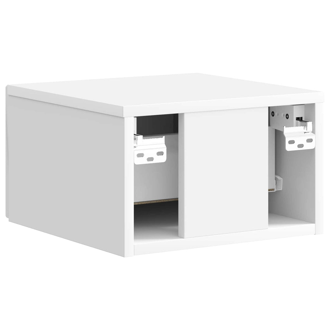 Væghængt Natbord 2 pcs Hvid højglans 33 x 34,5 x 20 cm