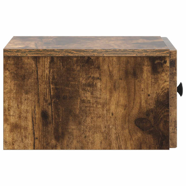 Væghængt Natbord Røget eg 33 x 34,5 x 20 cm Konstrueret træ