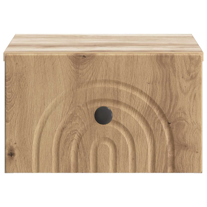 Væghængt Natbord Artisan-eg 33 x 34,5 x 20 cm Konstrueret træ