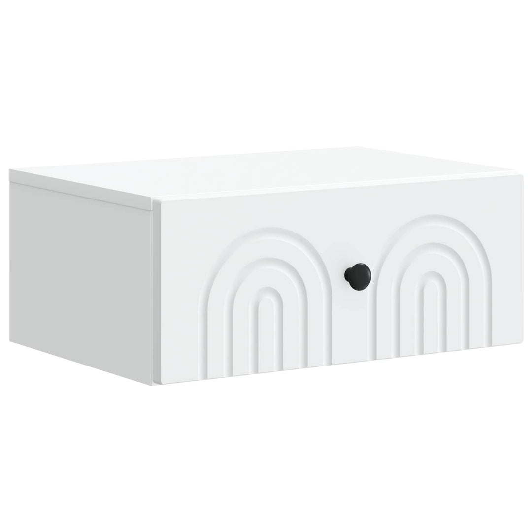 Væghængt Natbord 2 pcs Hvid 49 x 34,5 x 20 cm Konstrueret træ