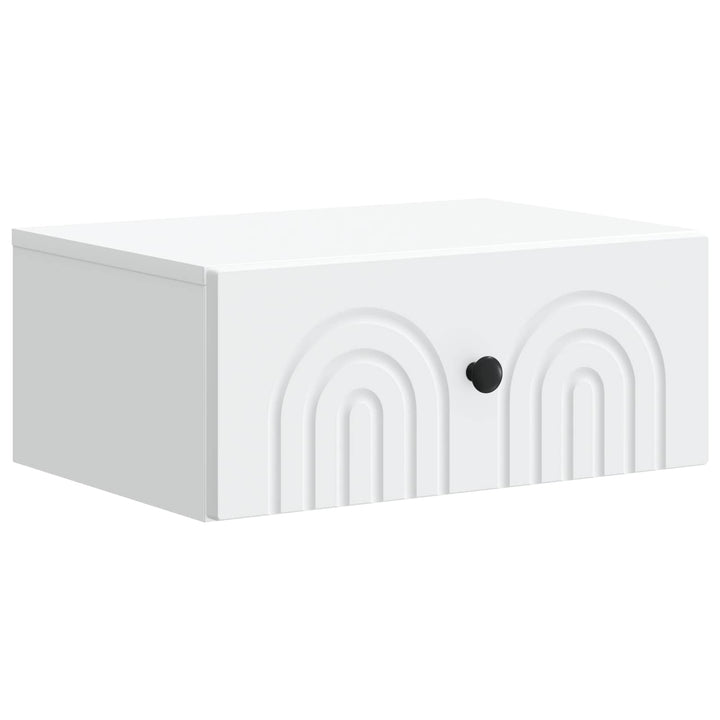 Væghængt Natbord 2 pcs Hvid 49 x 34,5 x 20 cm Konstrueret træ