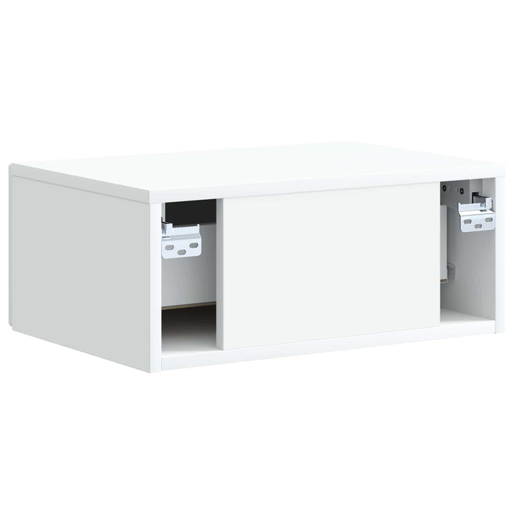 Væghængt Natbord 2 pcs Hvid 49 x 34,5 x 20 cm Konstrueret træ