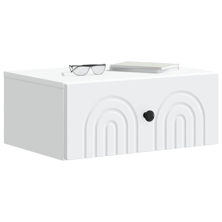 Væghængt Natbord 2 pcs Hvid 49 x 34,5 x 20 cm Konstrueret træ