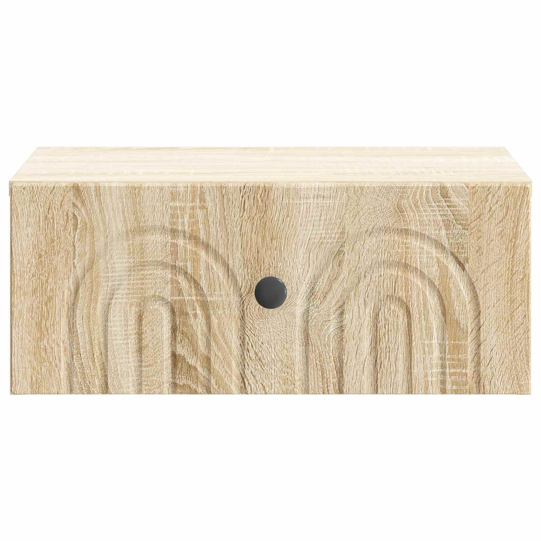 Væghængt Natbord Sonoma-eg 49 x 34,5 x 20 cm Konstrueret træ