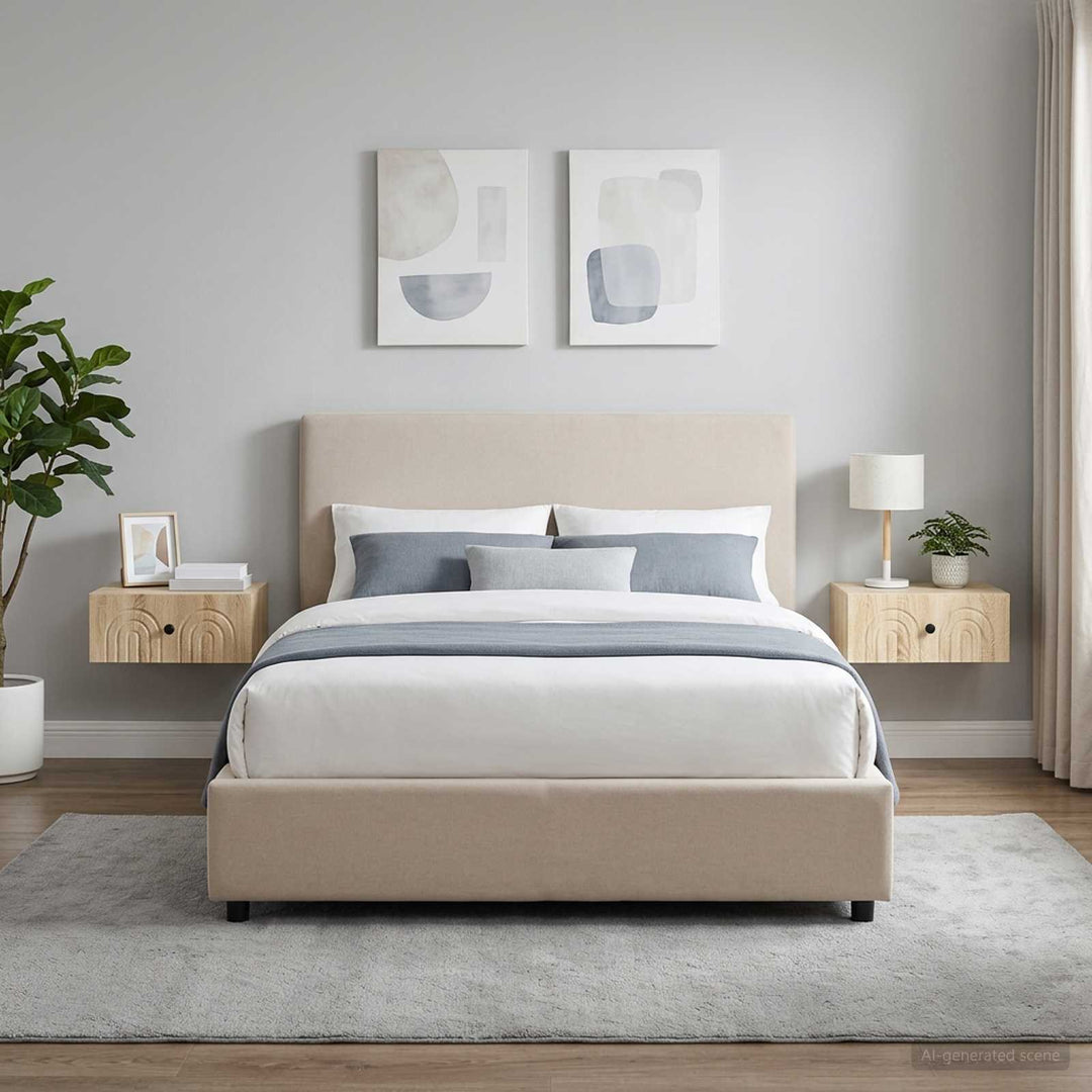 Væghængt Natbord med skuffe 2 pcs Sonoma-eg 49 x 34,5 x 20 cm
