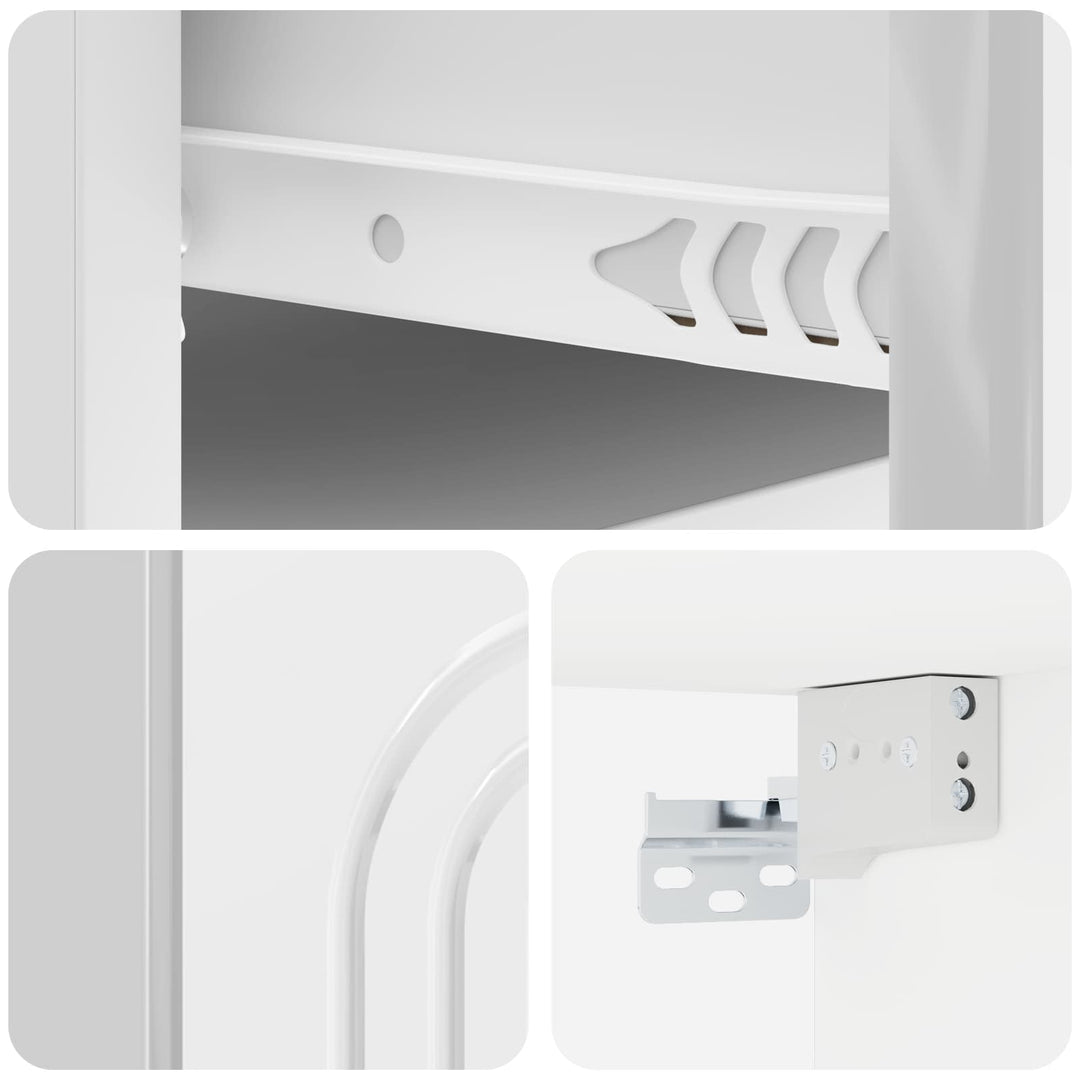 Væghængt Natbord 2 pcs Hvid højglans 49 x 34,5 x 20 cm