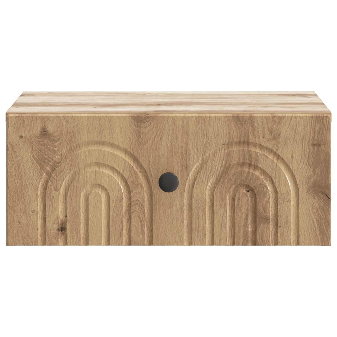 Væghængt Natbord Artisan-eg 49 x 34,5 x 20 cm Konstrueret træ