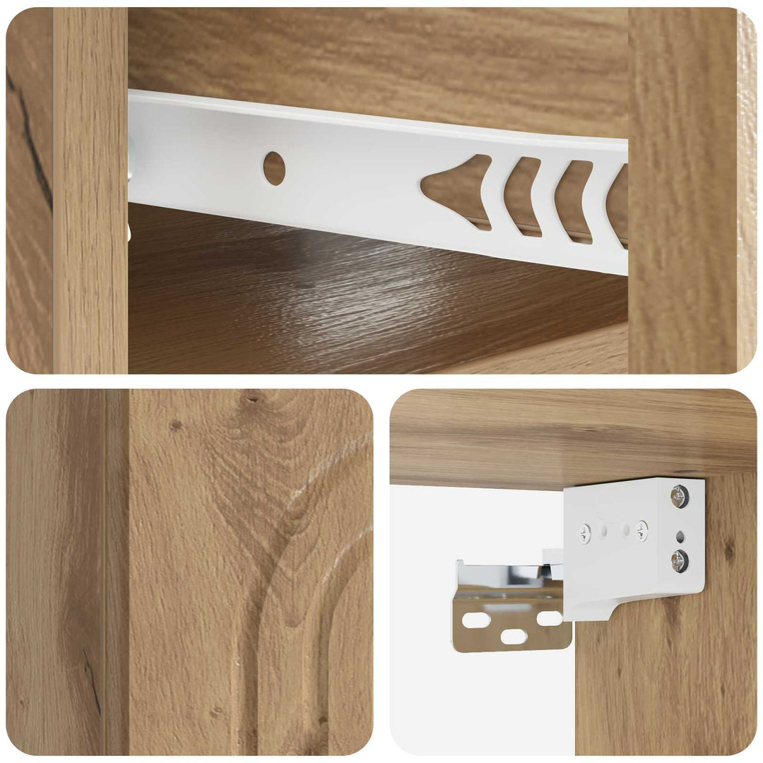 Væghængt Natbord med skuffe 2 pcs Artisan-eg 49 x 34,5 x 20 cm
