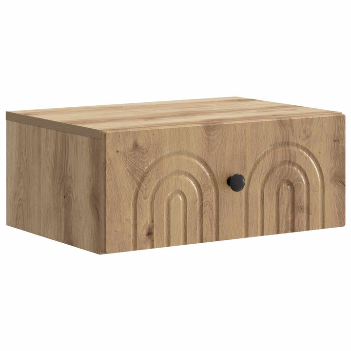 Væghængt Natbord med skuffe 2 pcs Artisan-eg 49 x 34,5 x 20 cm