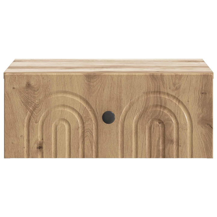 Væghængt Natbord med skuffe 2 pcs Artisan-eg 49 x 34,5 x 20 cm