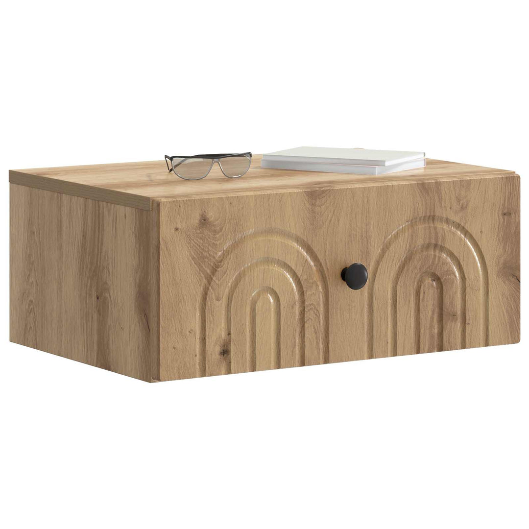 Væghængt Natbord med skuffe 2 pcs Artisan-eg 49 x 34,5 x 20 cm