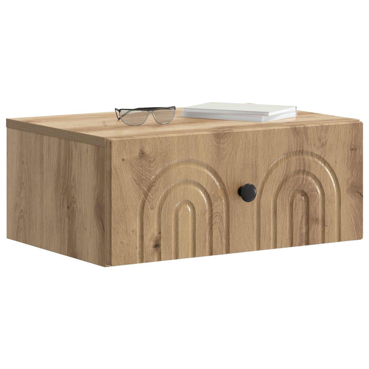 Væghængt Natbord med skuffe 2 pcs Artisan-eg 49 x 34,5 x 20 cm