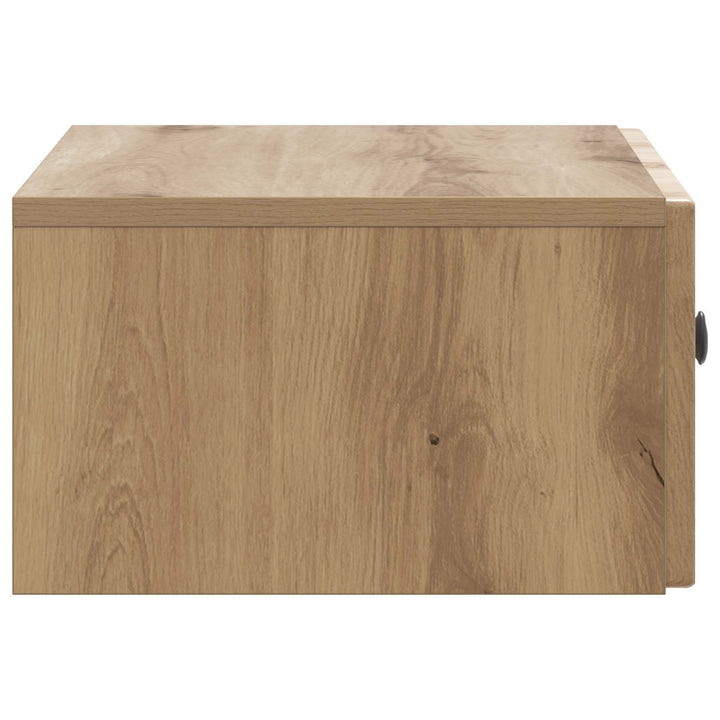 Væghængt Natbord med skuffe 2 pcs Artisan-eg 49 x 34,5 x 20 cm