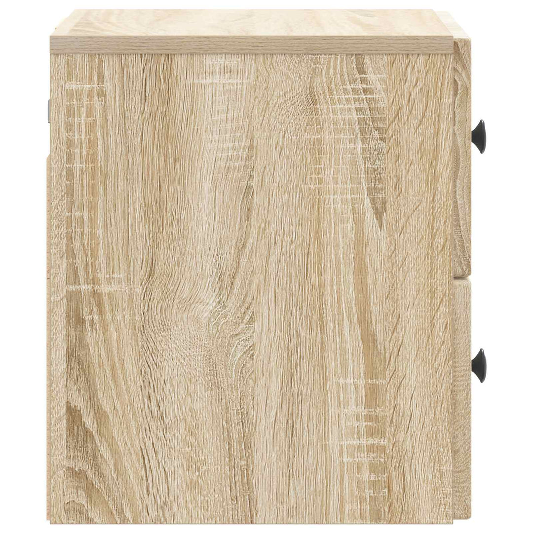 Væghængt Natbord Sonoma-eg 33 x 34,5 x 40 cm Konstrueret træ