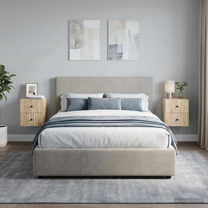 Væghængt Natbord med skuffe 2 pcs Sonoma-eg 33 x 34,5 x 40 cm