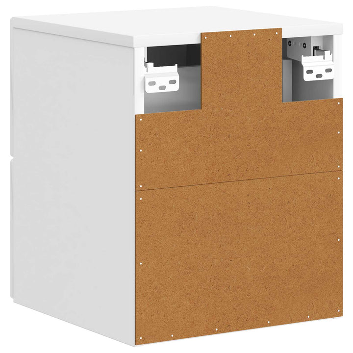Væghængt Natbord 2 pcs Hvid højglans 33 x 34,5 x 40 cm